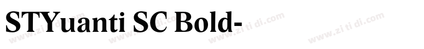 STYuanti SC Bold字体转换